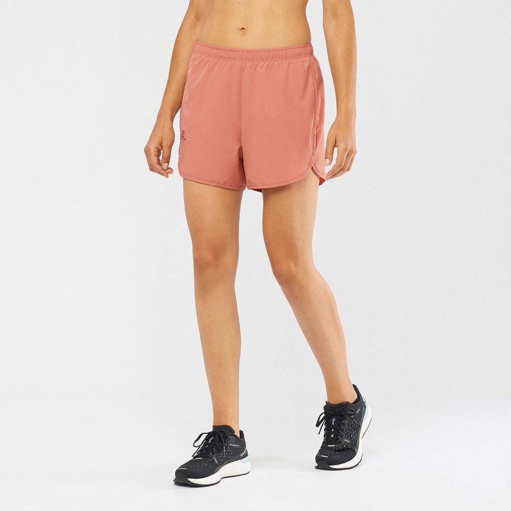 Shorts Salomon Femme Corail - Salomon AGILE - France (4075-QAKCW)